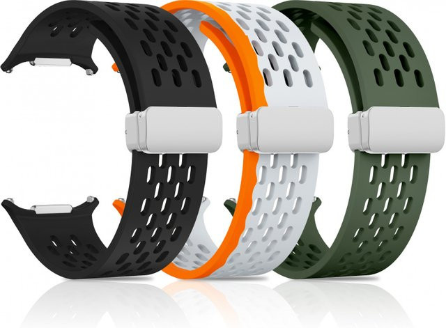 BUSKOZ Uhrenarmband Edelstahl, Weiß, Unisex - Bild 1