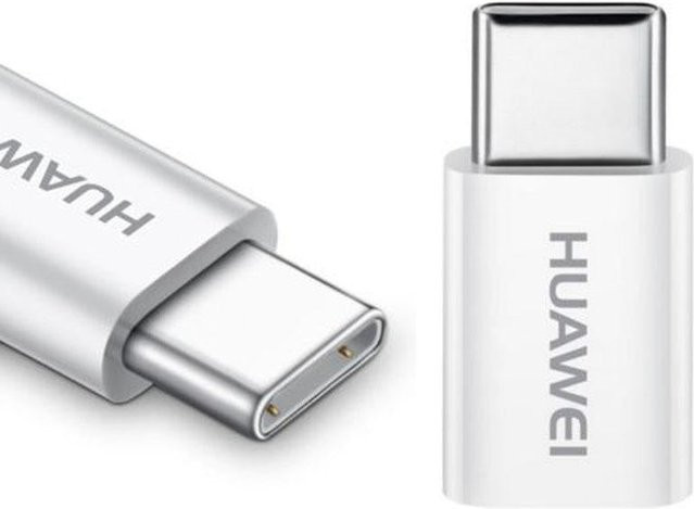 Huawei Daten- und Ladeadapter microUSB auf USB-C in Weiß 4071259 - Bild 1