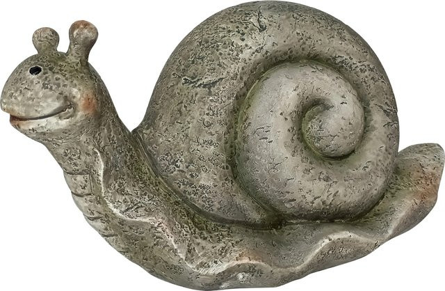 Gartenfigur Schnecke aus Polyresin in Braun, Höhe: 15 cm - Bild 1