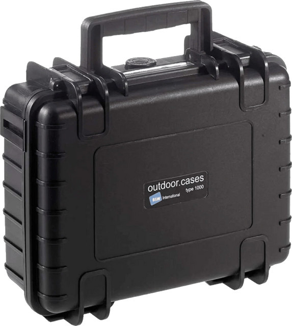B&W outdoor.case Type 1000 Hartschalentasche aus Polypropylen in Schwarz mit Schaumstoff - Bild 1