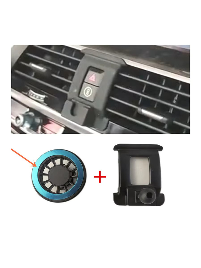 Magnetische Smartphone-Halterung aus ABS-Kunststoff für BMW X3 G01 und X4 G02 (2018-2021), Farbe: Schwarz - Bild 3