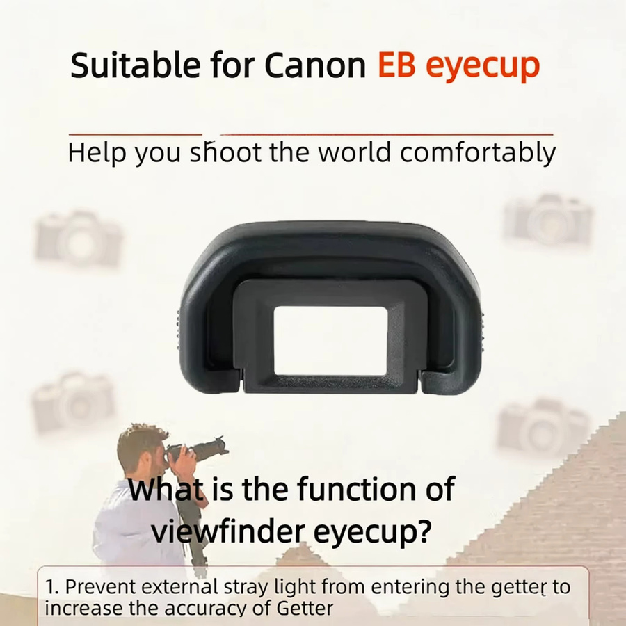 Weiche Silikon-Augenmuschel für Canon EOS 90D 80D 70D 60D 50D 5D 6D Mark II in Schwarz - Bild 4
