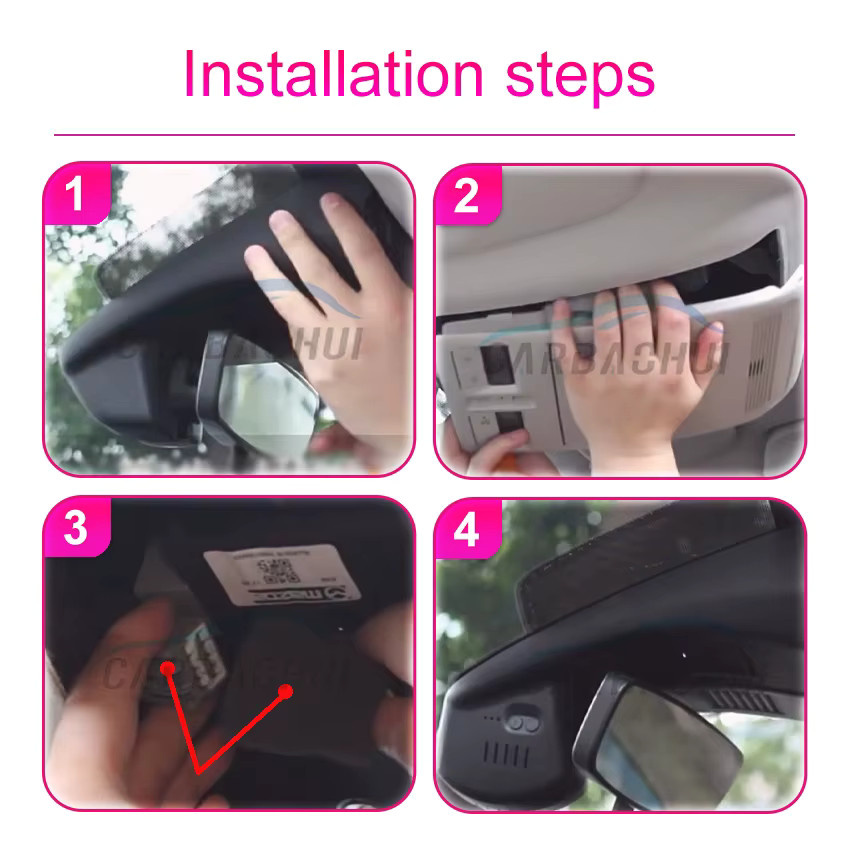 CARBAOHUI 4K Dash Cam Auto-DVR für Mazda CX-30 CX-50 EV, Plug and Play Video Recorder, Schwarz - Bild 3