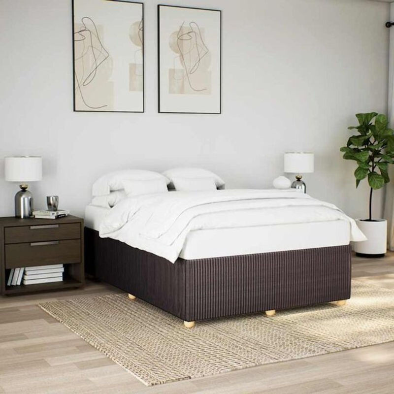 Polsterbett vidaxl in Braun aus Stoff und Holzwerkstoff, B/T/H: 140 x 200 cm - Bild 1
