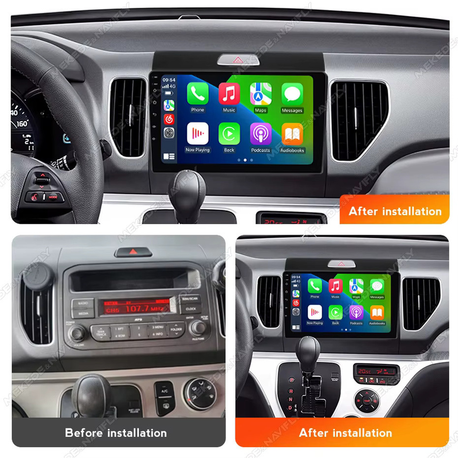 MEKEDE Android All-in-One Autoradio für KIA Ray 2011 - 2017 mit GPS-Navigation, HD-Bildschirm, Wireless Carplay und WIFI in Schwarz - Bild 4