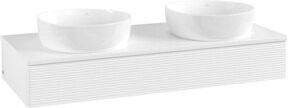 V&B Waschtischunterschrank Antao mit Frontstruktur in Weiß, B/T/H: 120 x 50 x 19 cm - Bild 1