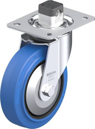 Blickle Lenkrolle LE-POEV 160R-CS11-SB-FA mit Feststeller, Farbe Schwarz-Blau, Rad-Durchmesser: 16 cm, Tragfähigkeit: 300 kg - Bild 1