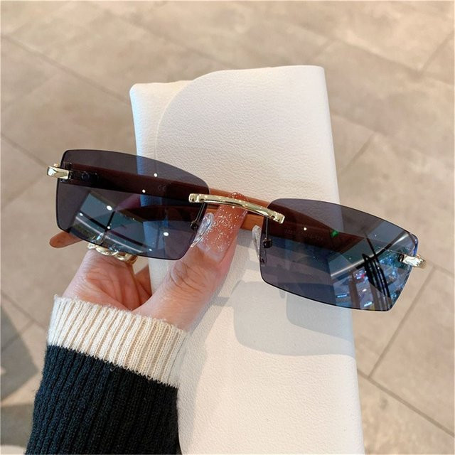 Gootrades Sonnenbrille, randlos, rechteckig, Unisex - Bild 1