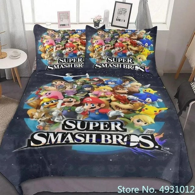 Gu Tao Baby-Bettwäsche-Set Super Mario 3D Design, 3-teilig, Mehrfarbig, B/H: 200 x 200 cm - Bild 1