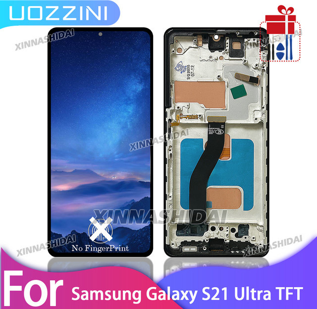 Samsung Galaxy S21 Ultra Ersatzdisplay mit TFT LCD Touchscreen Digitizer in Schwarz oder Silber - Bild 1