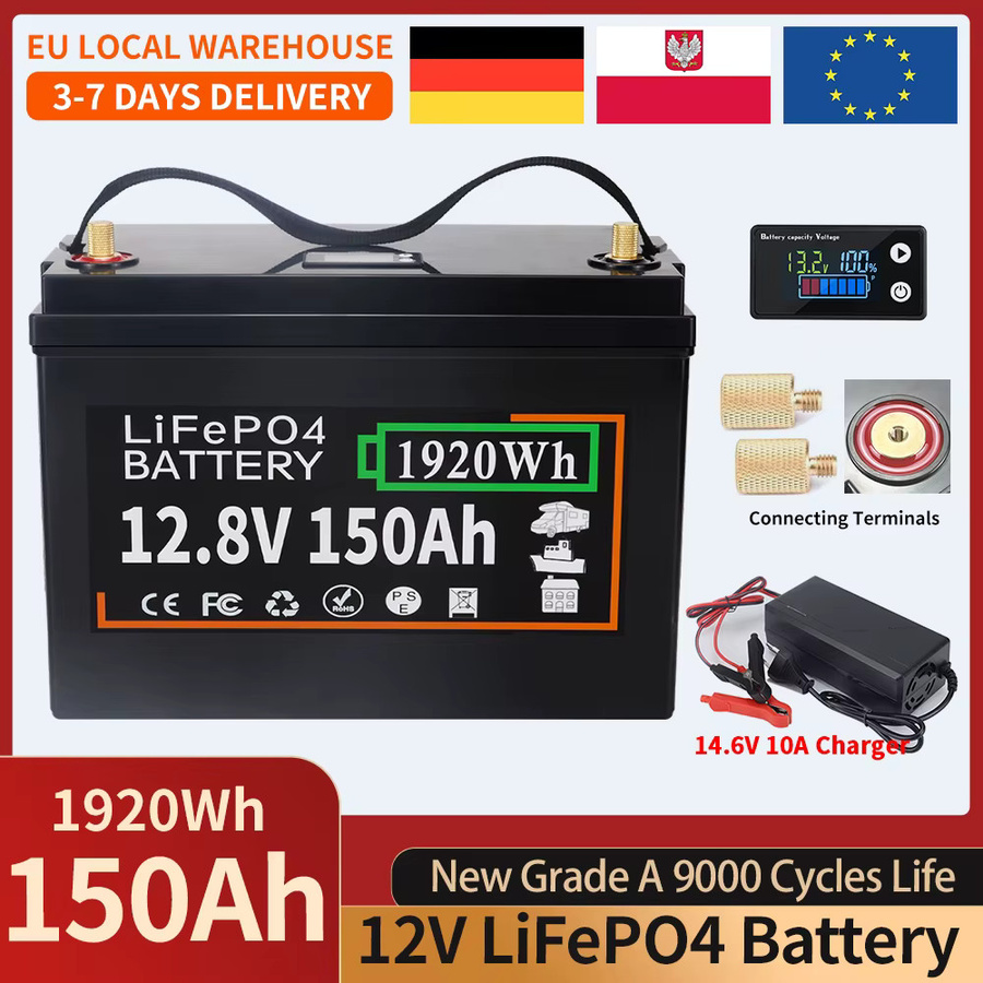 DUHE LiFePO4 Batterie mit integriertem BMS in Schwarz für Wohnmobile, Boote und Solaranlagen - Bild 2