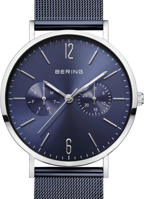 Bering Damenuhr, Edelstahl, Blau, Quarz, 36 mm, 3 ATM - Bild 1