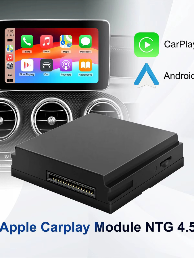 LEXXSON CarPlay und Android Auto Nachrüstkit für Mercedes Benz mit NTG 4.5 System, Schwarz - Bild 7