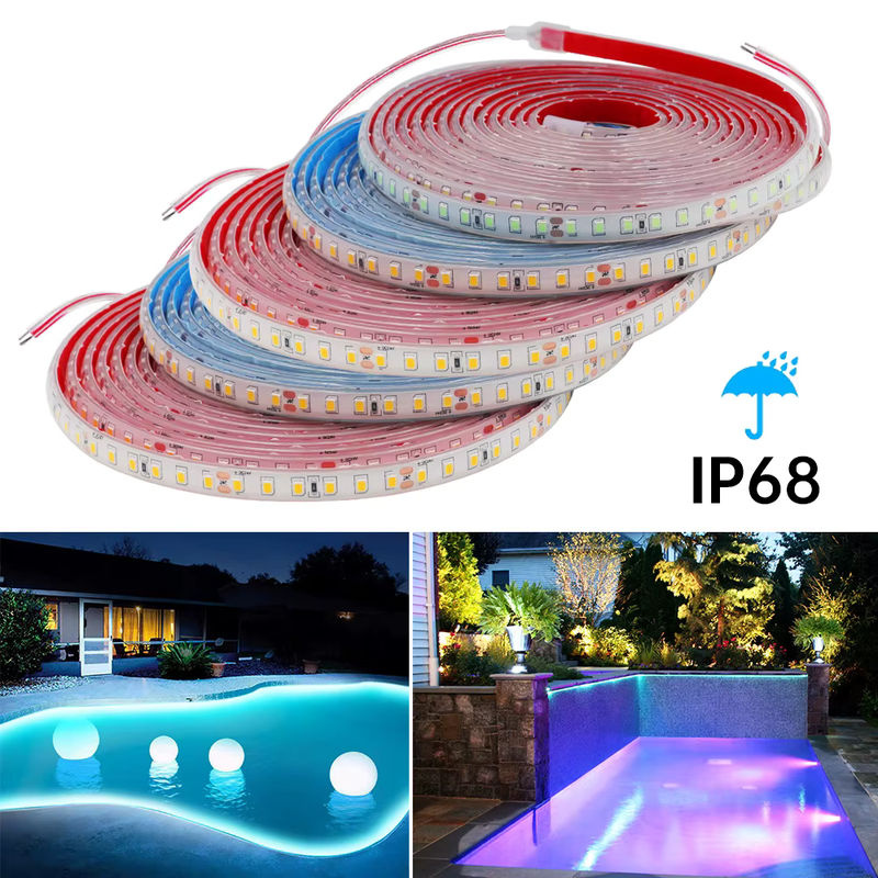 HEGEHE RGB LED-Streifen IP68 Wasserdicht Multicolour mit 120 LED/m und selbstklebendem Silikonband - Bild 6