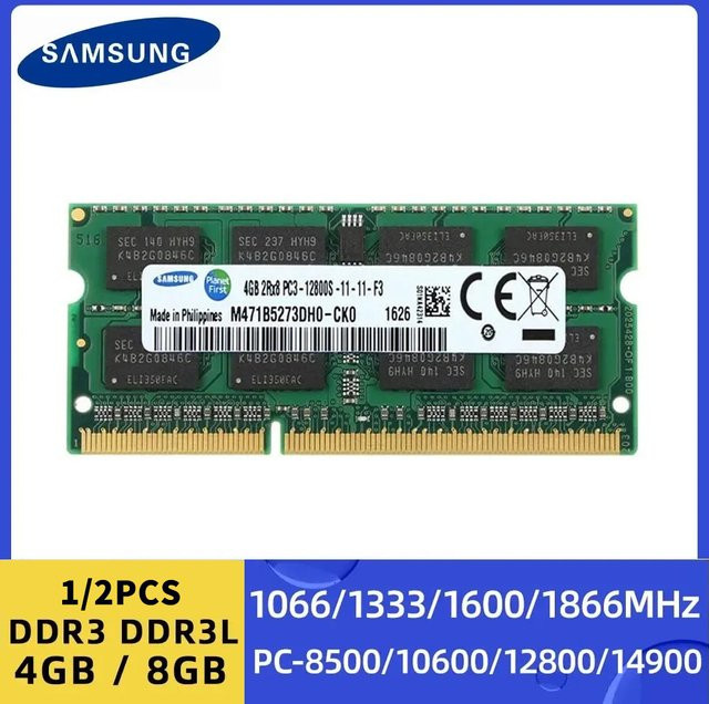 Samsung DDR3L SODIMM Notebook-RAM in Grün - Bild 1