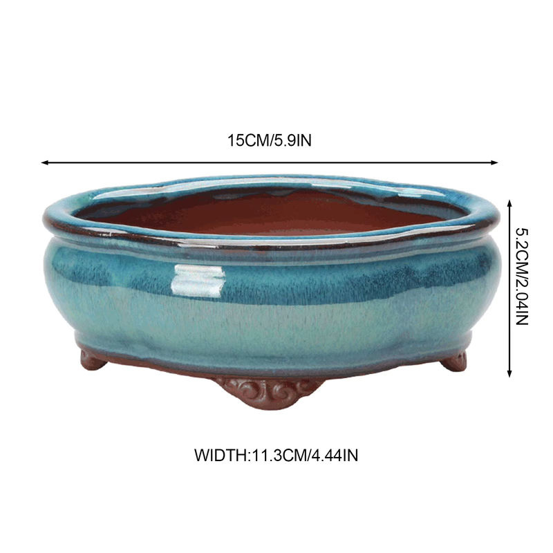 Elegante Keramik-Pflanztöpfe in Blau im orientalischen Design für deine Topfpflanzen - Bild 2