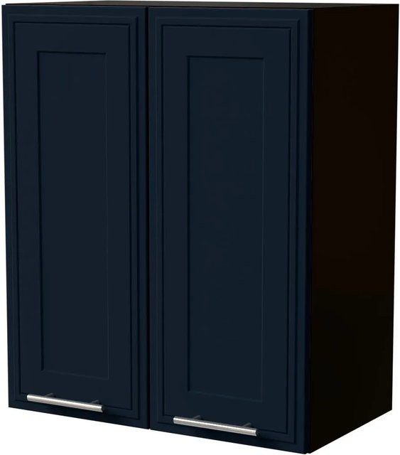 Feldmann-Wohnen Hängeschrank Salo in Schwarz und Indigo Matt mit Kassettenoptik, B/T/H: 60 x 32,5 x 72 cm - Bild 1