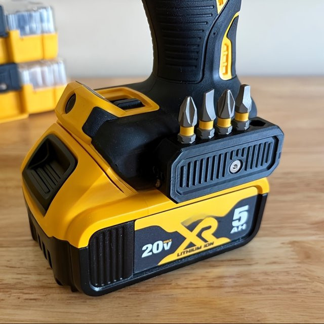DeWalt 2-teiliger Halter und Organizer für 12V/20V Bohrer und 10 Stück 1/4-Zoll-Sechskantbits in Schwarz - Bild 1