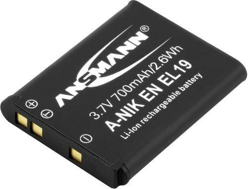 Ansmann A-Nik ENEL 19 Kamera-Akku Ersatz für EN-EL19, 3,7 V, 700 mAh, Schwarz - Bild 1