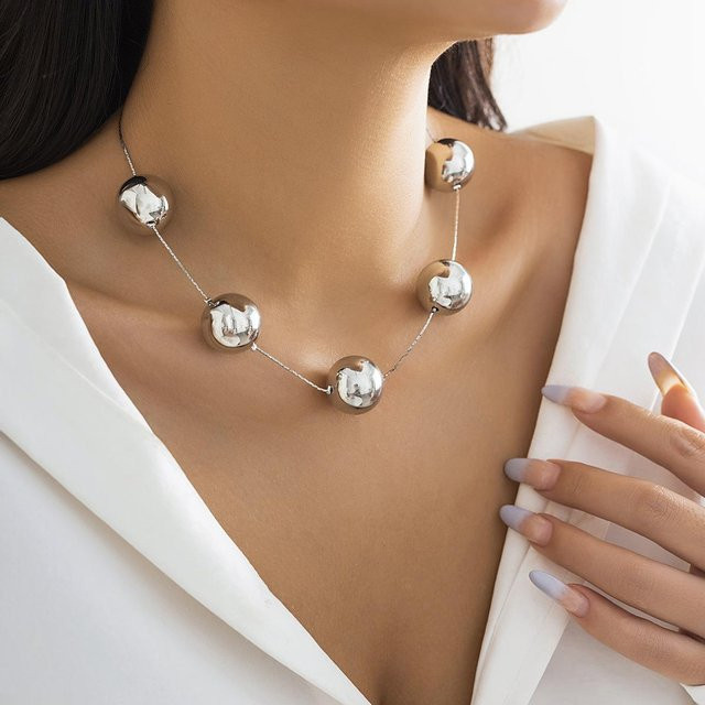 YULIN Halsband, Silber, Messing, Perle, Unisex - Bild 1