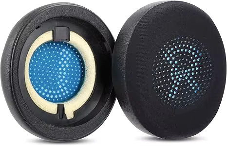 Jabra Kühlgel-Kissen Ersatz-Ohrpolster mit atmungsaktivem Eisseidenstoff für Evolve2 65UC 40MS und Elite 45h, Schwarz - Bild 2