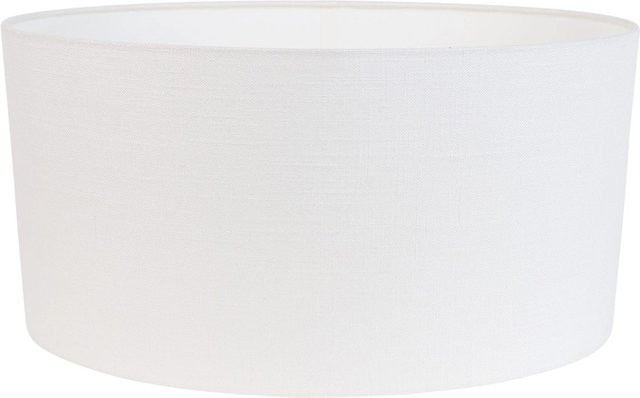 QAZQA Leinenlampenschirm Oval in Weiß für E27 Fassung, B: 50 cm, T: 33 cm, H: 25 cm - Bild 1