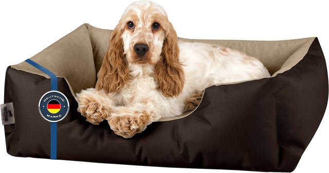 BedDog Hundebett LUPI Hundesofa als Hundekissen in Braun mit waschbarem Bezug - Bild 1
