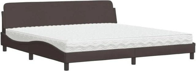 vidaXL Bett Dover mit Matratze Dunkelbraun B/T/H: 200 x 200 x 205 cm - Bild 1