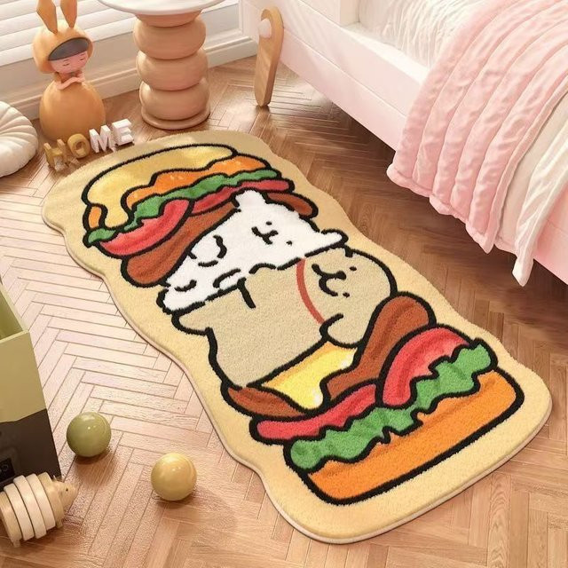 VIKAM Flanell-Teppich mit Cartoon-Motiv in Multicolour für Schlafzimmer und Wohnzimmer, Breite: 120 cm - Bild 1