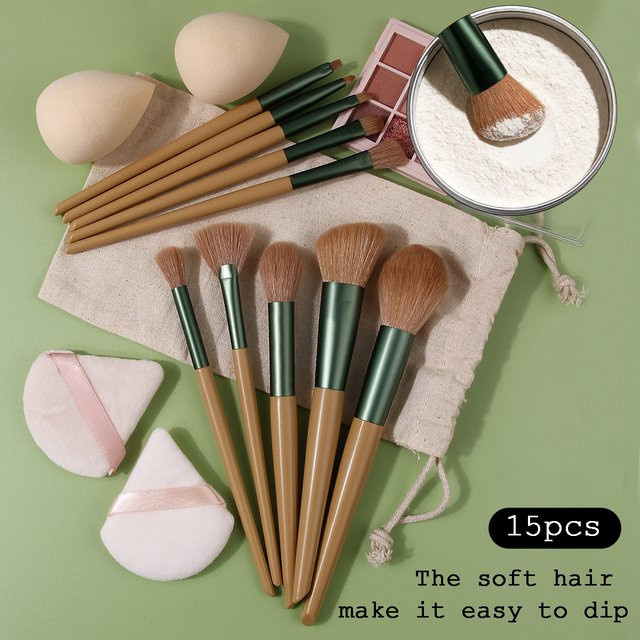 KOSSHOW Make-up-Pinsel-Set mit Schwamm und Aufbewahrungstasche, Unisex - Bild 1