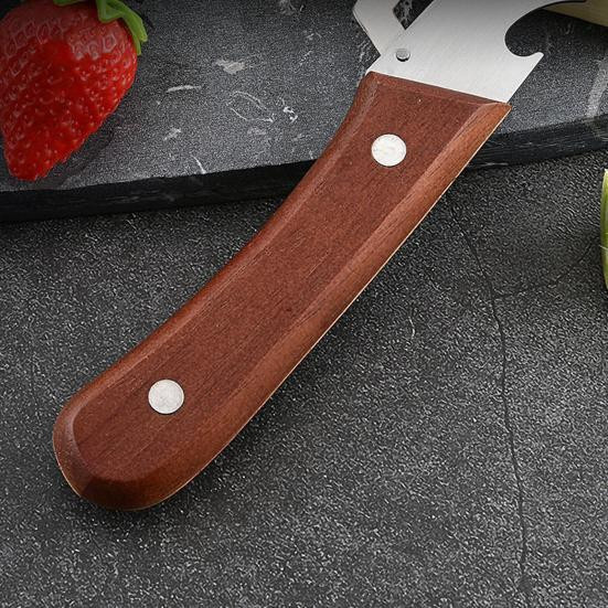 MGB 2-in-1 Obst- und Kartoffelschäler aus Edelstahl mit Holzgriff in Antikbraun - Bild 2