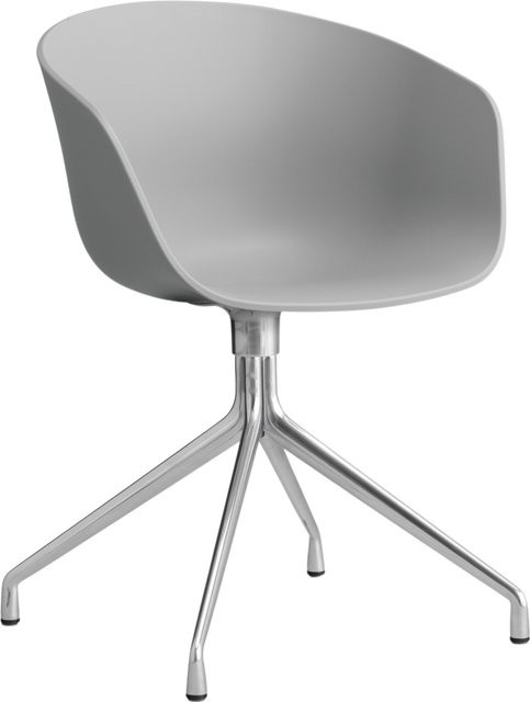 HAY About A Chair AAC 20 Drehstuhl mit Armlehnen in Grau aus Kunststoff und Aluminium - Bild 1