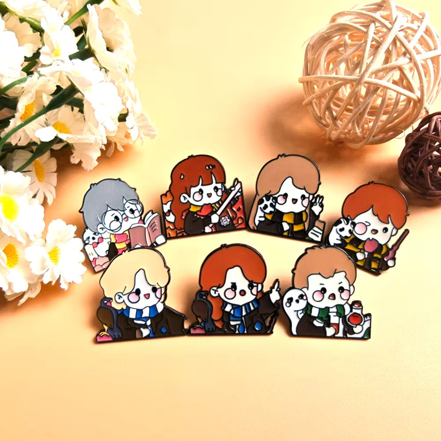 Warner Bros. Harry Potter, Cartoon-Magierfiguren-Pin-Set, 7-teiliges Set, Metall, Bunt / Mehrfarbig - Bild 4