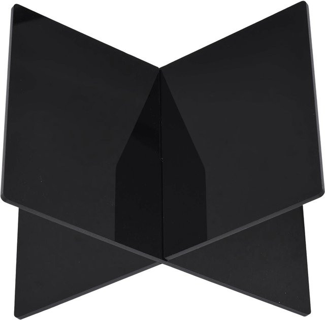 TOMTOP JMS Acryl-Bücherständer in X-Form mit Regal in Schwarz - Bild 1