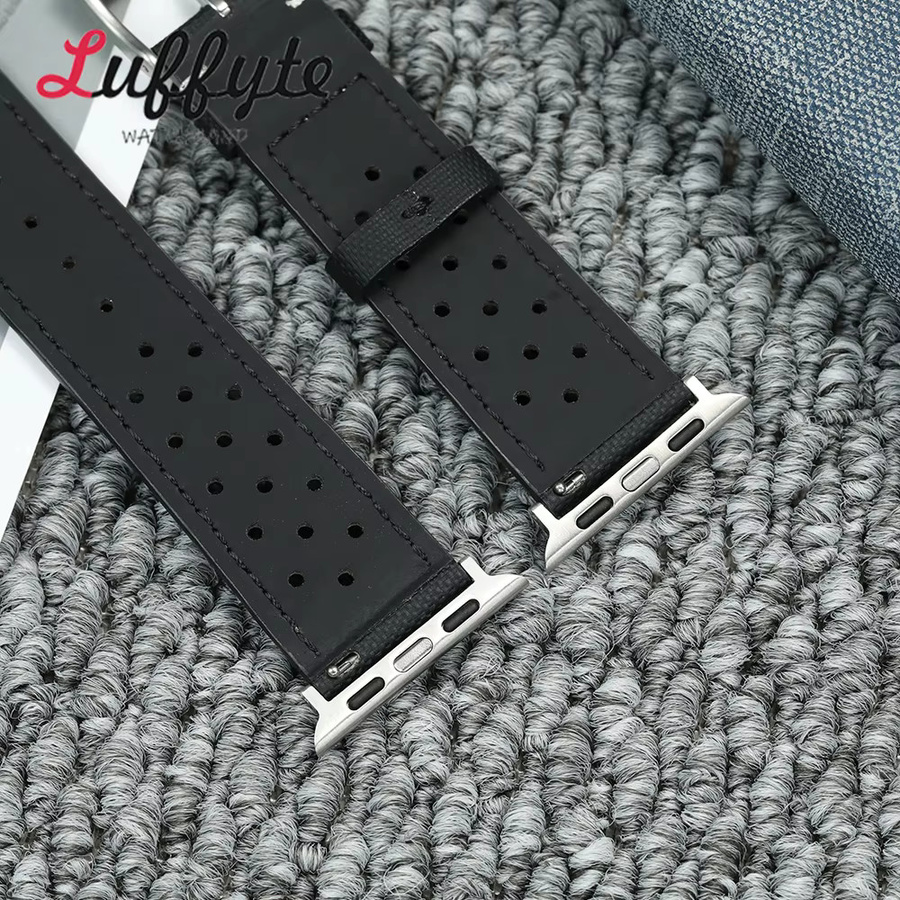 luffyte Uhrenarmband Nylon, Silikon, Schwarz, Unisex - Bild 2