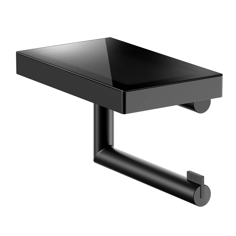 Keuco Toilettenpapierhalter Reva Black Selection mit Ablage Schwarz-Matt Wandmontage - Bild 2