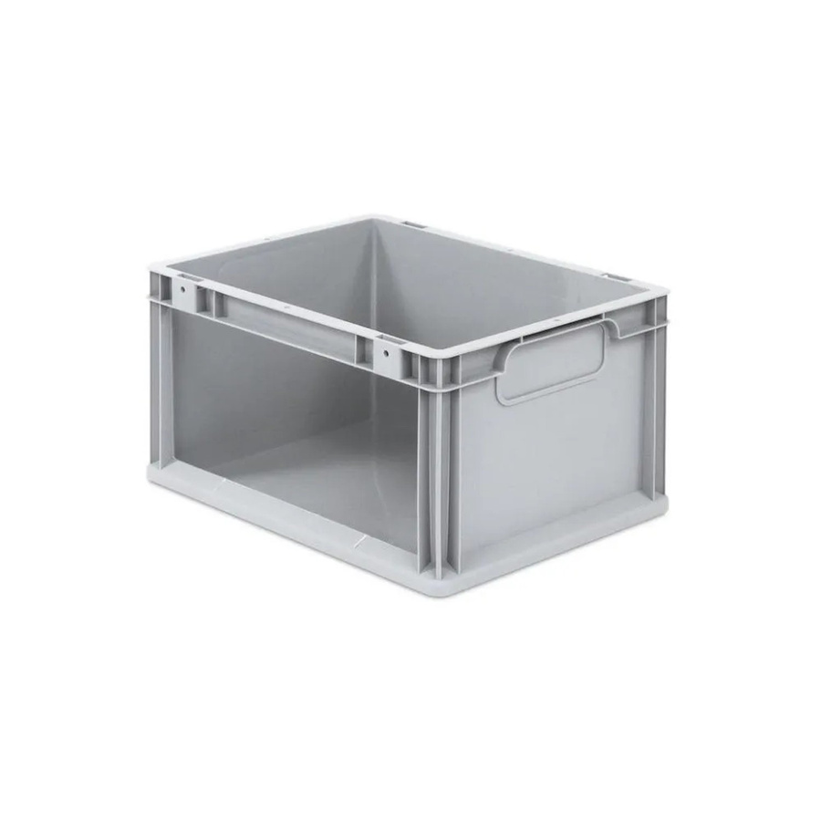 PROREGAL Eurobox NextGen Store Eurobehälter Transportbox Grau H x B x T: 22 x 30 x 40 cm, 20 Liter, Seite offen - Bild 2