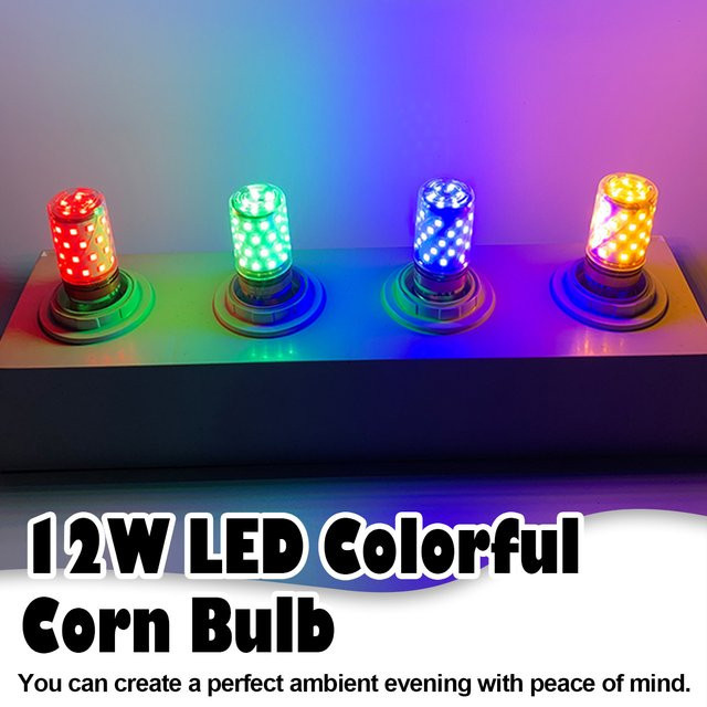 Aoyuansea LED Maisbirne E27 12W in Lila zur Dekoration von Kronleuchtern - Bild 1