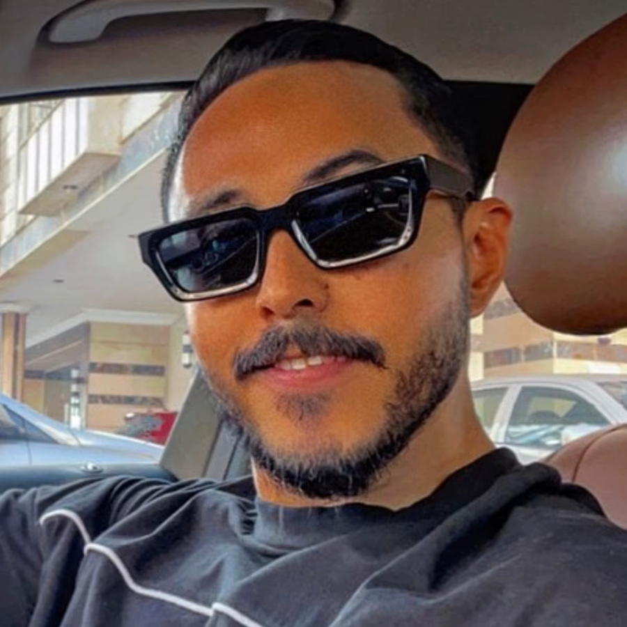 Ruiao Sonnenbrille, Rechteckig, Vollrand, Schwarz, Unisex, Kunststoff - Bild 2