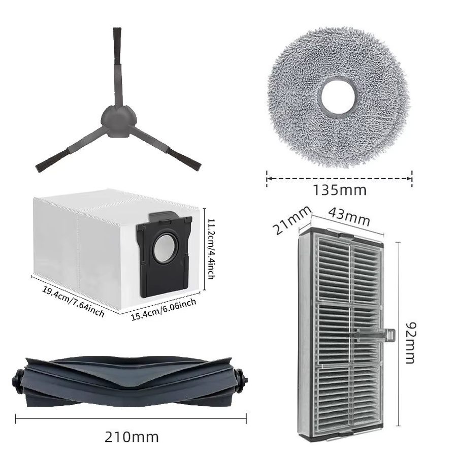 Dreame L40 Ultra A Zubehör Set in Schwarz für L10s Ultra Gen2, L10s Pro Ultra Heat, X30 Ultra, Mova E30 Ultra und L40 Ultra AE Roboterstaubsauger - Bild 2