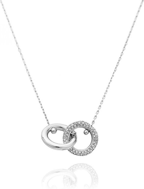 Swarovski Halskette Dextera Ineinandergreifende Schlaufen, Unisex, white - Bild 1