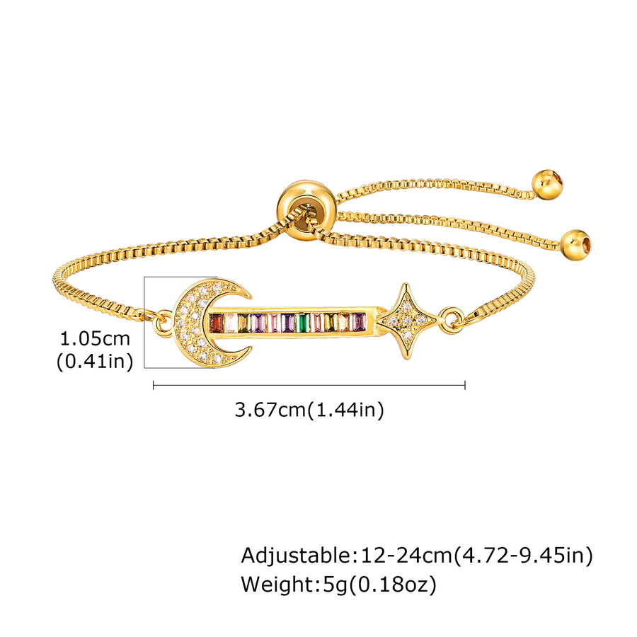 prjewel Armband, Herz, Zirkon, Mond, Stern, Damen - Bild 4
