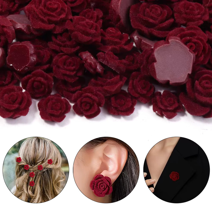 Perlen Rose Blume, Rot, Damen - Bild 5