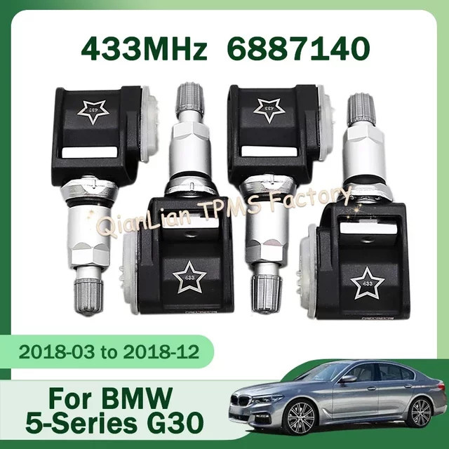 GANGLE TPMS Reifendruckkontrollsystem 433MHz für BMW 2 3 4 5 6 7 8 Serie X1 X3 X4 X5 X6 X7 I5 I7 Z4 - Bild 1