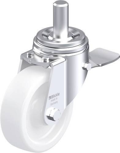 Blickle Stahlblech-Lenkrolle LHZ-SPO 150G-ST in Weiß mit Rad-Durchmesser 150 mm und einer Tragfähigkeit von 800 kg - Bild 1