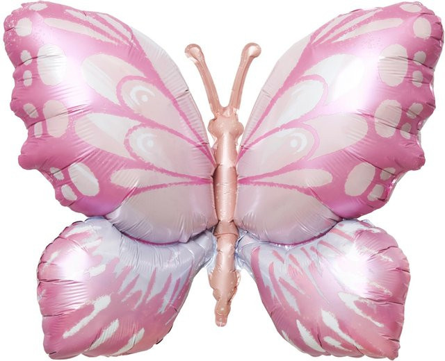 Rico Design Folienballon Schmetterling in Pink-Orange - Bild 1