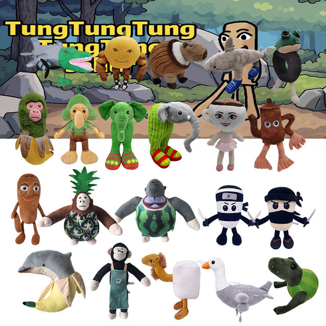 TreasuringU Anime Plüsch Puppen, Tiere, Rot - Bild 1