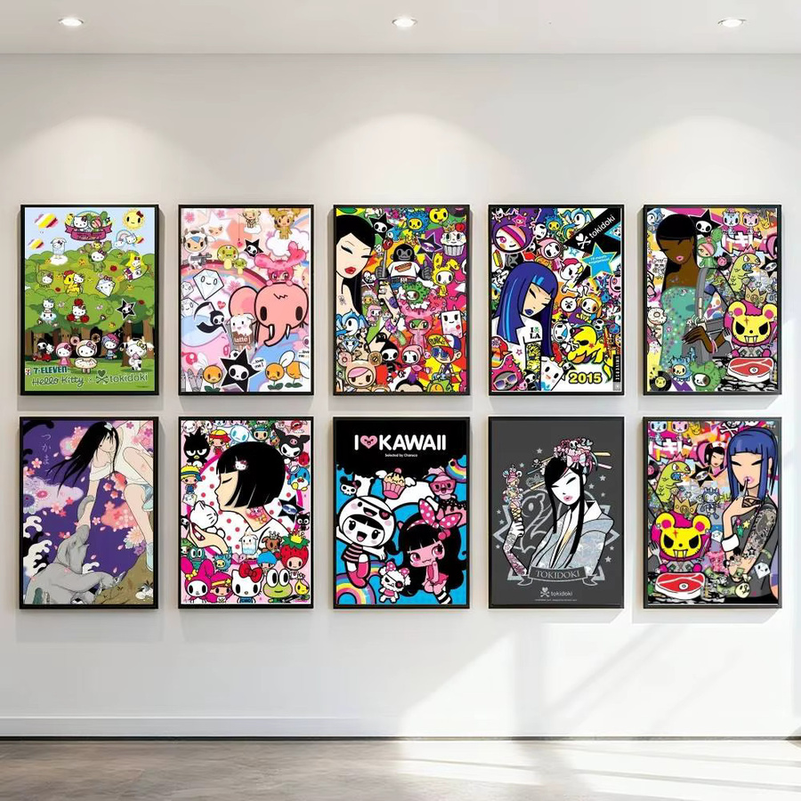 Kayou Tokidoki Poster Kunstdruck im Anime-Stil mit Tiermotiven, mehrfarbig, Papier - Bild 2