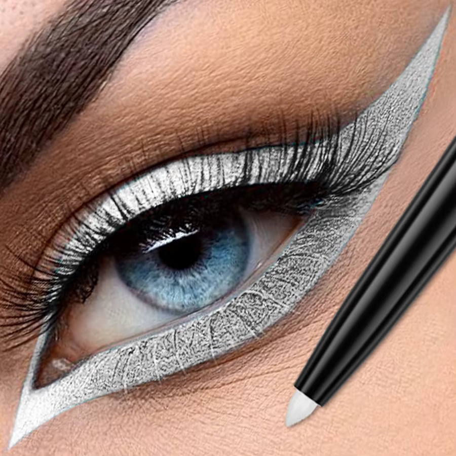 KAFURUX Eyeliner-Stift, Metallic, Weiß, Schwarz, Unisex - Bild 2