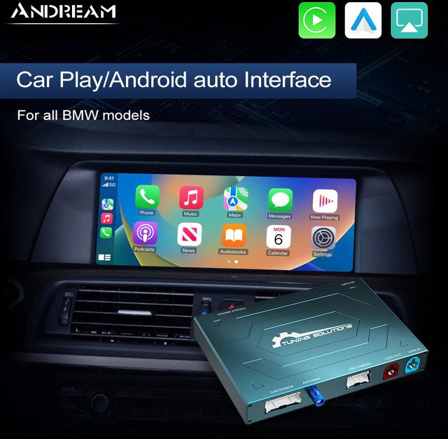 Andream Drahtlose CarPlay und Android Auto MMI-Schnittstelle für BMW CIC NBT EVO Systeme sowie Mini I3 Z4 I8 - Bild 1